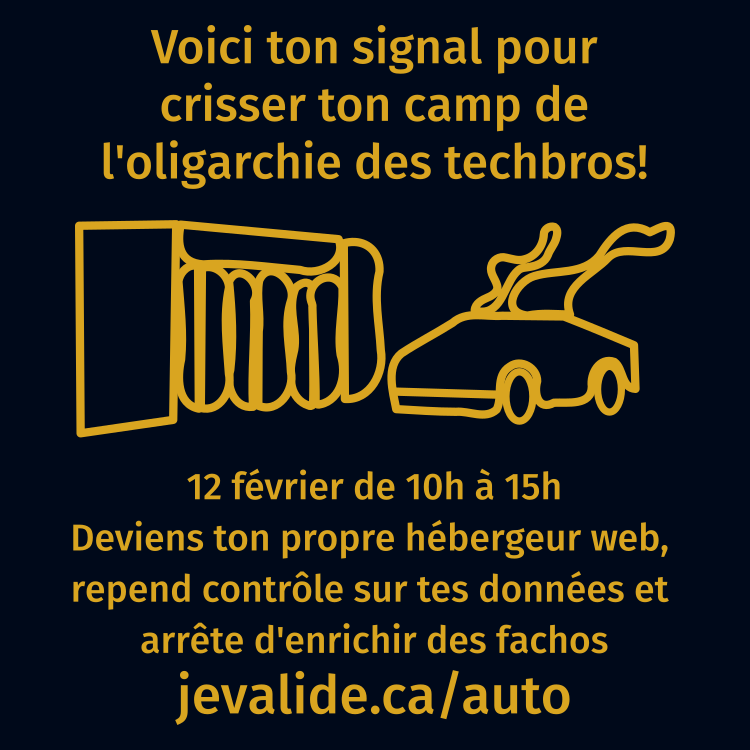 Voici ton signal pour crisser le camp de l'oligarchie des techbros!